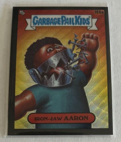 Iron-Jaw AARON [Black Wave Refractor] #186a 2022 Garbage Pail Kids Chrome