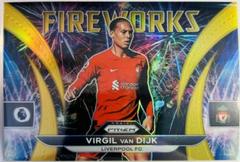 Virgil van Dijk [Gold] Soccer Cards 2022 Panini Prizm Premier League Fireworks Prices