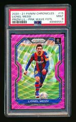 Lionel Messi [Pink Wave] Soccer Cards 2020 Panini Chronicles Prizm La Liga Prices
