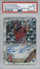 Blaze Alexander [Speckle Refractor] #PA-BA Baseball Cards 2019 Bowman Prospect Autographs Prices