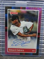 Edward Cabrera [Pink Fireworks] Baseball Cards 2022 Panini Donruss Retro 1988 Signatures Prices