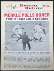 Merkle Pulls Boner Baseball Cards 1960 NU Card Baseball Hi Lites Prices