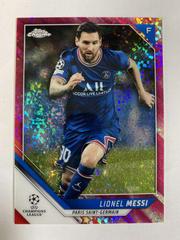 Lionel Messi [Pink Refractor] Soccer Cards 2021 Topps Chrome UEFA Champions League Prices
