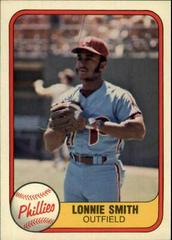 Lonnie Smith #15 Baseball Cards 1981 Fleer Prices