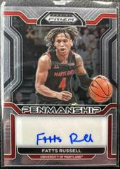 Fatts Russell #CP-FAT Basketball Cards 2022 Panini Prizm Draft Picks College Penmanship Autographs Prices
