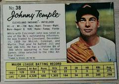 Johnny Temple [Hand Cut] #38 Baseball Cards 1962 Jell O Prices