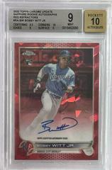 Bobby Witt Jr. [Red] #RA-BW Baseball Cards 2022 Topps Chrome Update Sapphire Rookie Autographs Prices