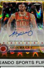 Amari Bailey [Gold RayWave] #CA-AB Basketball Cards 2022 Topps Chrome McDonald's All-American Autographs Prices