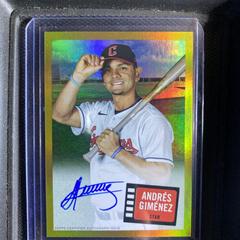 Andres Gimenez [Gold] #57HS-AG Baseball Cards 2023 Topps Archives 1957 Topps Hit Stars Autographs Prices