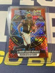 Ja'Marr Chase [Red Wave] #SR7 Football Cards 2021 Panini Rookies and Stars Stellar Prices