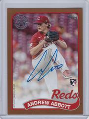 Andrew Abbott [Gold] Baseball Cards 2024 Topps 1989 Autograph Prices