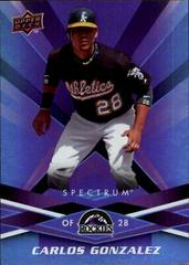 Carlos Gonzalez Baseball Cards 2009 Upper Deck Spectrum Prices