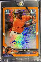 Cedric Mullins [Orange Shimmer] #CPA-CM Baseball Cards 2018 Bowman Chrome Prospects Autographs Prices