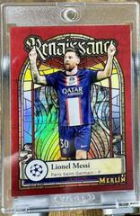 Lionel Messi [Red] #R-2 Soccer Cards 2022 Topps Merlin Chrome UEFA Club Competitions Renaissance Prices