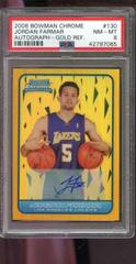 Jordan Farmar [Autograph Gold Refractor] #130 Basketball Cards 2006 Bowman Chrome Prices