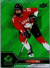 Ashton Bell [Green Frenzy] Hockey Cards 2022 Upper Deck Team Canada Juniors Prices