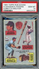 A. Dawson, A. Wiggins, G. Brett, P. Molitor Baseball Cards 1984 Topps Rub Downs Prices