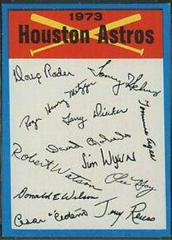 Houston Astros Baseball Cards 1973 Topps Team Checklist Prices