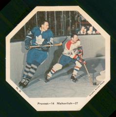 Claude Provost, Frank Mahovlich #20 Hockey Cards 1967 York Action Octagons Prices