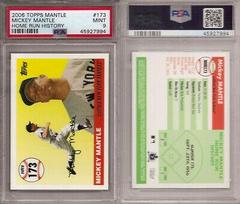 Mickey Mantle #173 Baseball Cards 2006 Topps Mantle Home Run History Prices