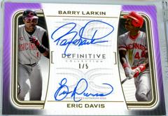 Barry Larkin, Eric Davis [Purple] Baseball Cards 2023 Topps Definitive Dual Autograph Collection Prices