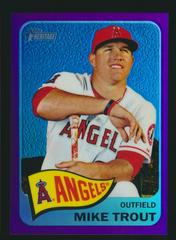 Mike Trout [Portrait Cap Logo Purple Refractor] #250 Baseball Cards 2014 Topps Heritage Chrome Prices