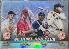 60 Home Run Club [Maris, McGwire, Sosa, Ruth] Baseball Cards 2001 Topps Chrome Combos Prices
