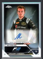 Amaury Cordeel [Orange Refractor] #CAC-AC Racing Cards 2023 Topps Chrome Formula 1 Autograph Prices