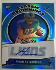 Aidan Hutchinson [Signature Blue] #CB-23 Football Cards 2022 Panini Classics Beginnings Prices