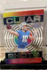 Justin Herbert [Sapphire] Football Cards 2021 Panini Illusions Clear Shots Prices