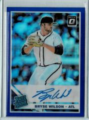 Bryse Wilson [Purple] #BW Baseball Cards 2019 Panini Donruss Optic Rated Rookie Signatures Prices