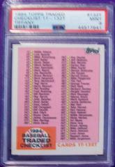 Checklist 1T-132T #132T Baseball Cards 1984 Topps Traded Tiffany Prices