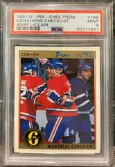 Canadiens Checklist [John LeClair] Hockey Cards 1991 O-Pee-Chee Premier Prices