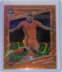 Matthijs de Ligt [Optic Orange Velocity] Soccer Cards 2021 Panini Donruss Road to Qatar Prices