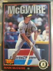 Mark McGwire Baseball Cards 1993 Panini Donruss Triple Play Prices