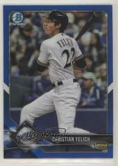 Christian Yelich [Blue Refractor] Baseball Cards 2018 Bowman Chrome Prices