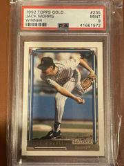 Jack Morris [Winner] #235 Baseball Cards 1992 Topps Gold Prices