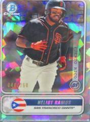 Heliot Ramos [Atomic Refractor] Baseball Cards 2020 Bowman Chrome Spanning the Globe Prices