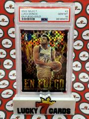 Luka Doncic [Gold] #2 Basketball Cards 2022 Panini Select En Fuego Prices