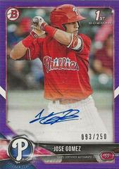 Jose Gomez [Purple] Baseball Cards 2018 Bowman Paper Prospects Autographs Prices