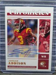 Jordan Addison [Autograph Gold] #7 Football Cards 2023 Panini Chronicles Draft Picks Prices