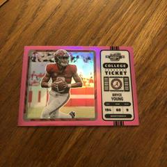 Bryce Young [Pink] #1 Football Cards 2023 Panini Chronicles Draft Picks Contenders Optic Prices