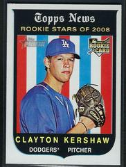 Clayton Kershaw [Black Back] Baseball Cards 2008 Topps Heritage Prices