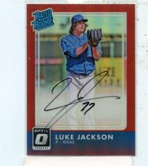 Luke Jackson [Red] #RR-LJ Baseball Cards 2016 Panini Donruss Optic Rated Rookies Signatures Prices