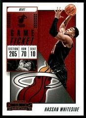 Hassan Whiteside [Game Ticket Green] Basketball Cards 2018 Panini Contenders Prices