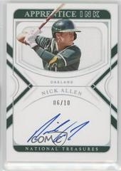 Nick Allen [Holo Silver] Baseball Cards 2022 Panini National Treasures Apprentice Ink Autographs Prices