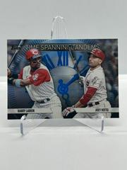 Joey Votto, Barry Larkin [Blue] #TS-11 Baseball Cards 2023 Topps Update Time Spanning Tandems Prices