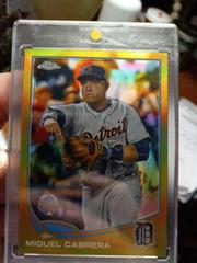 Miguel Cabrera [Sliding Gold Refractor] #100 Baseball Cards 2013 Topps Chrome Prices