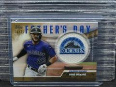 Kris Bryant [Gold] #FD-KB Baseball Cards 2023 Topps Father’s Day Commemorative Team Patch Prices