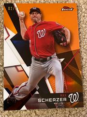 Max Scherzer [Orange Refractor] #76 Baseball Cards 2018 Topps Finest Prices